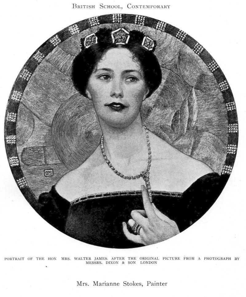  Portrait of Mrs. Walter Jamesn  av Marianne Stokes
