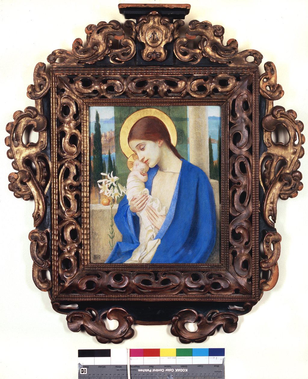 Madonna och barn, ca 1905 (tempera på panel) av Marianne Stokes