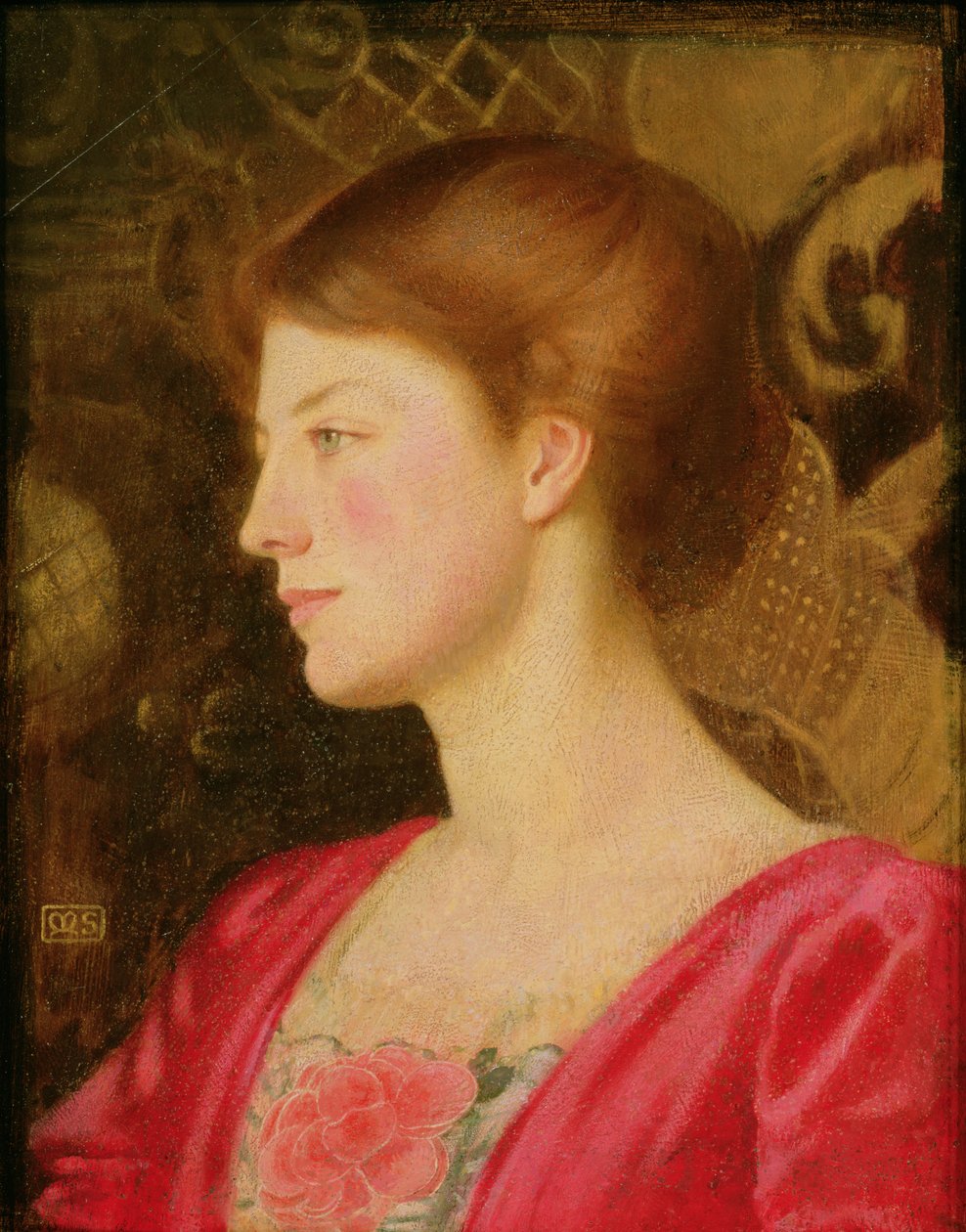 Porträtt av Lady Irene Stokes (nee Ionides) c.1908 av Marianne Stokes