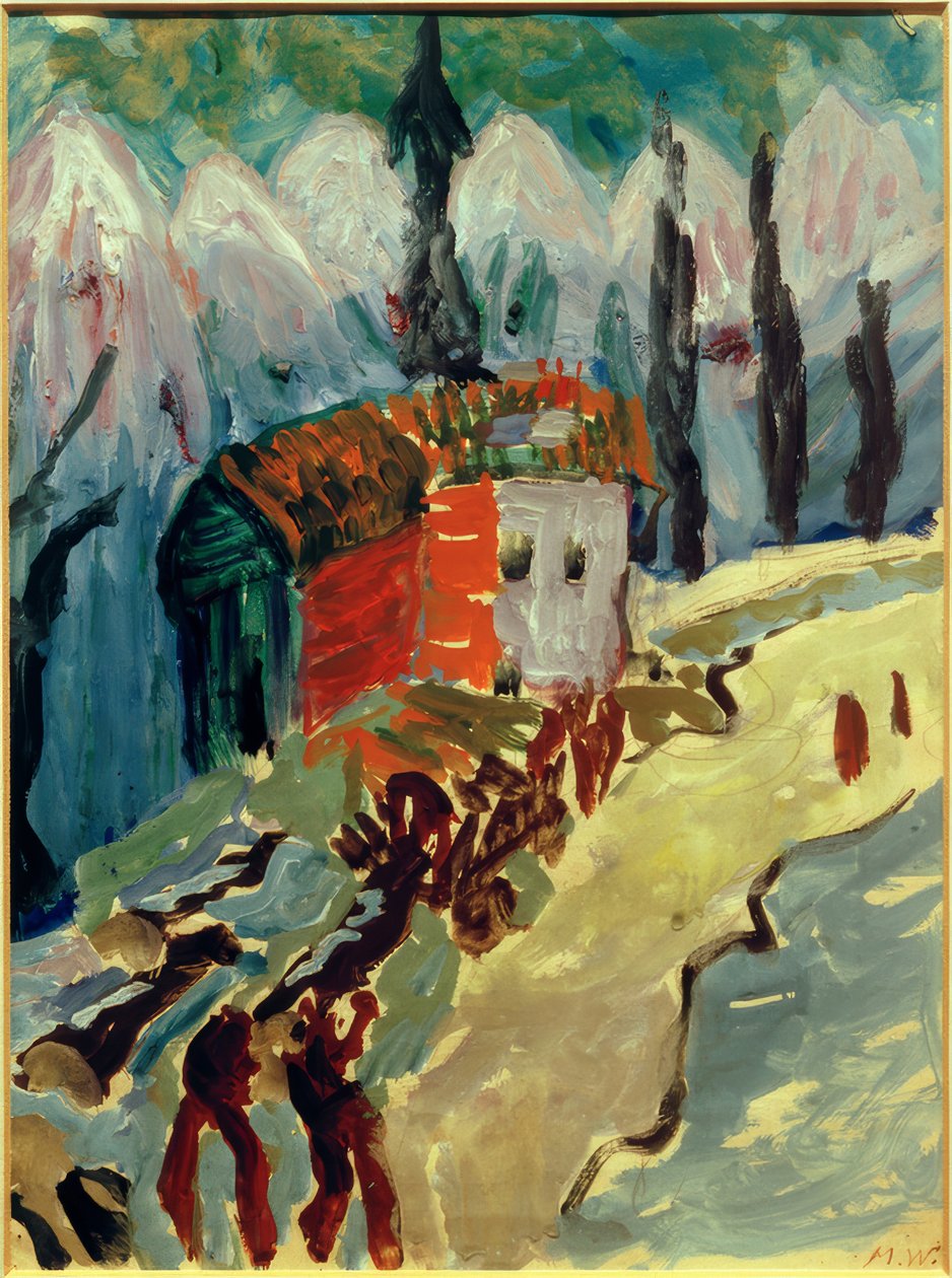 Träborttagning i bergen av Marianne von Werefkin