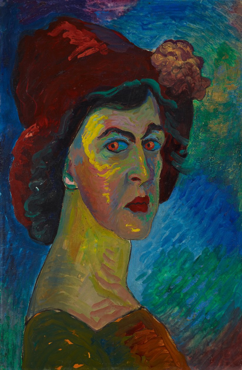 Självporträtt I av Marianne von Werefkin