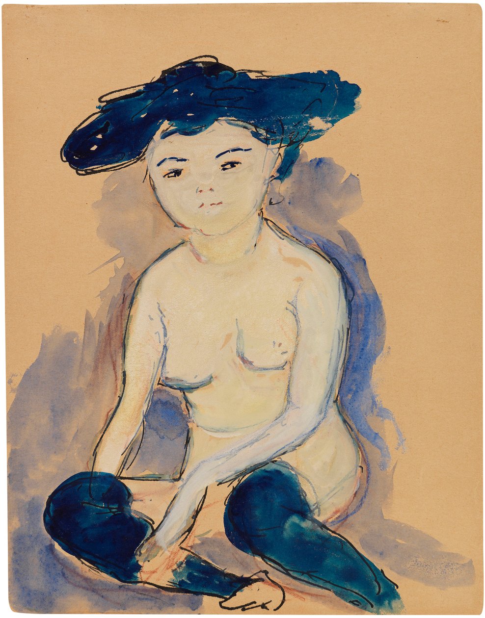 Helene med moderiktig japansk frisyr, 1909. av Marianne von Werefkin