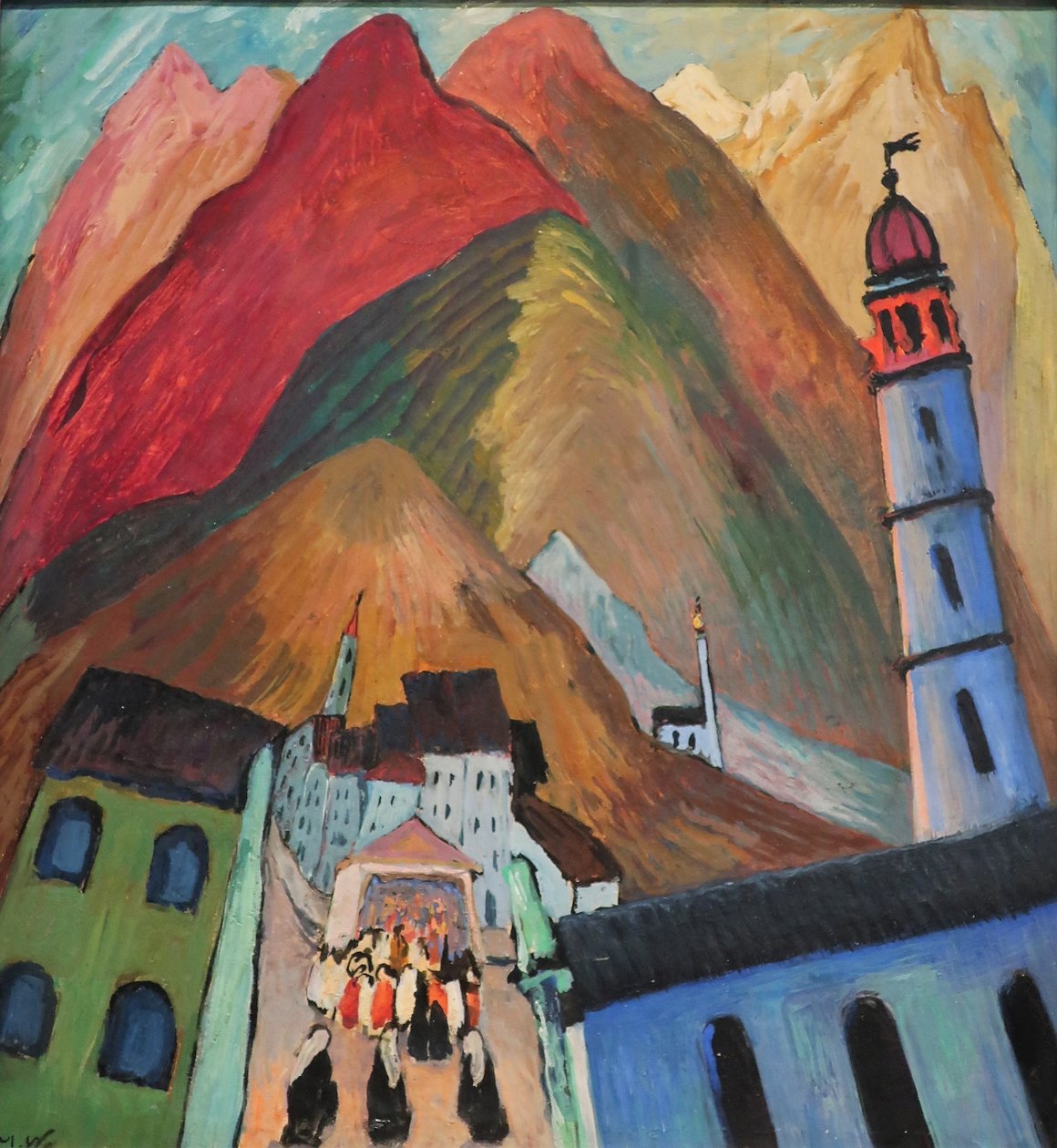 1924 Werefkinprocessionen nära Ascona av Marianne von Werefkin