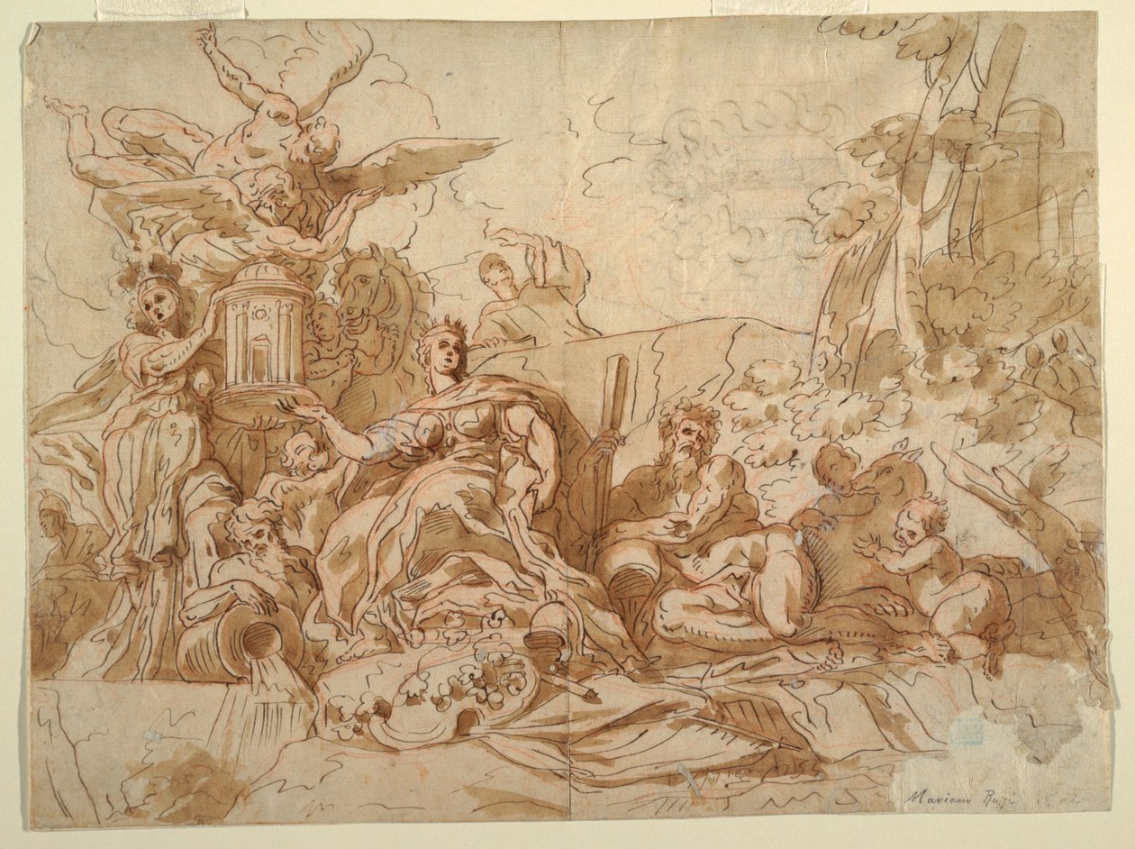 Ritning, Juno, 1731-1807 av Mariano Rossi