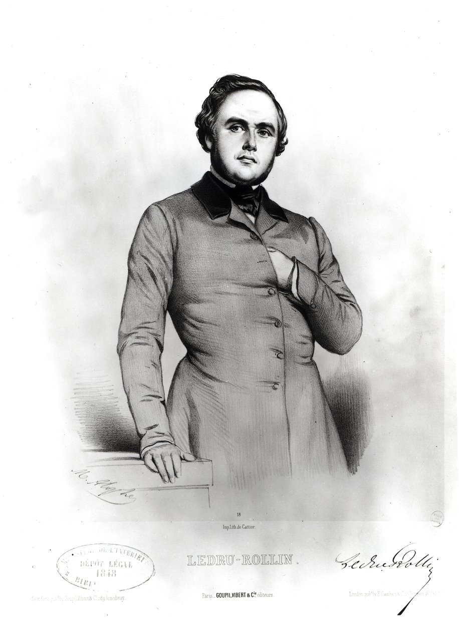 Porträtt av Alexander Ledru-Rollin (1807-1874) av Marie Alexandre Alophe
