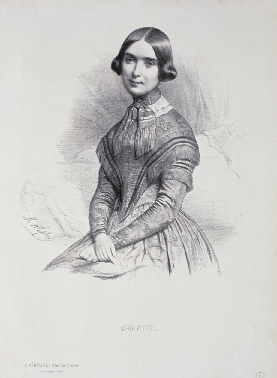 Porträtt av Marie Pleyel (1811-75) av Marie Alexandre Alophe