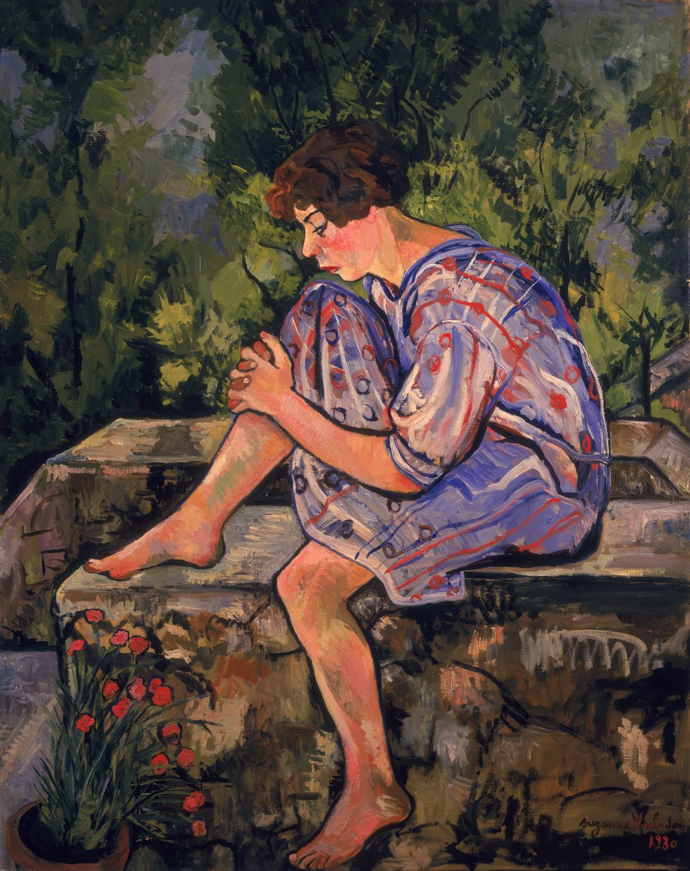 Sittande ung kvinna, 1930 av Marie Clementine (Suzanne) Valadon