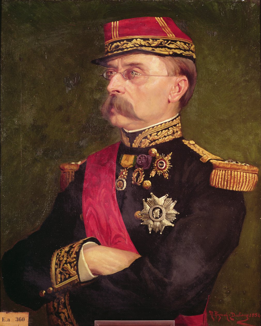 Porträtt av general Louis Faidherbe (1818-89) 1884 av Marie Rignot Dubaux