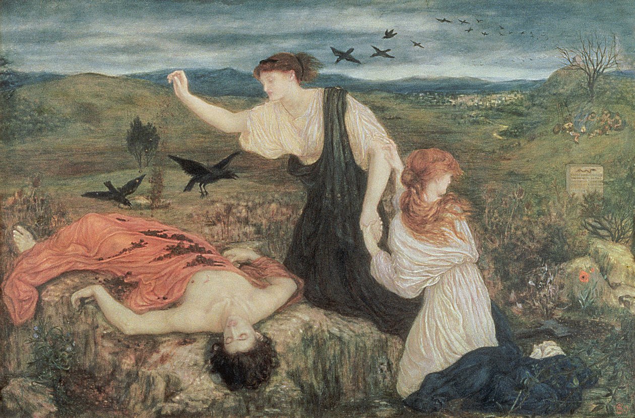 Antigone från "Antigone" av Sofokles av Marie Spartali Stillman