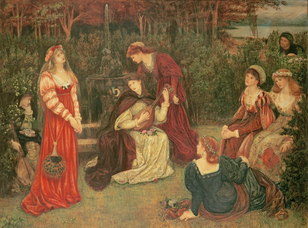 Fiammetta som sjunger, 1879 av Marie Spartali Stillman