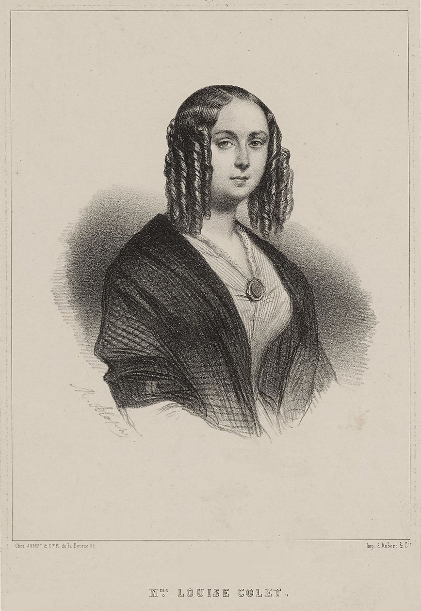 Louise Colet, 1843. av Marie Alexandre Menut Alophe