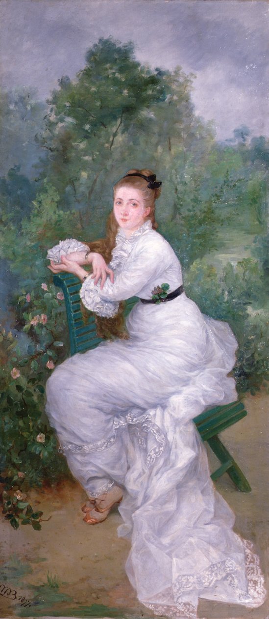 Louise i trädgården av Marie Bracquemond