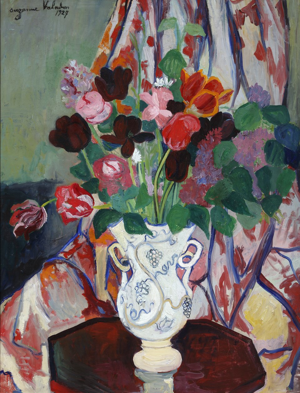 Vas med tulpaner, 1927 av Marie Clementine (Suzanne) Valadon