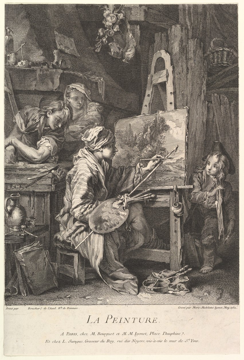 Målning, 1752. av Marie Madeleine Igonet