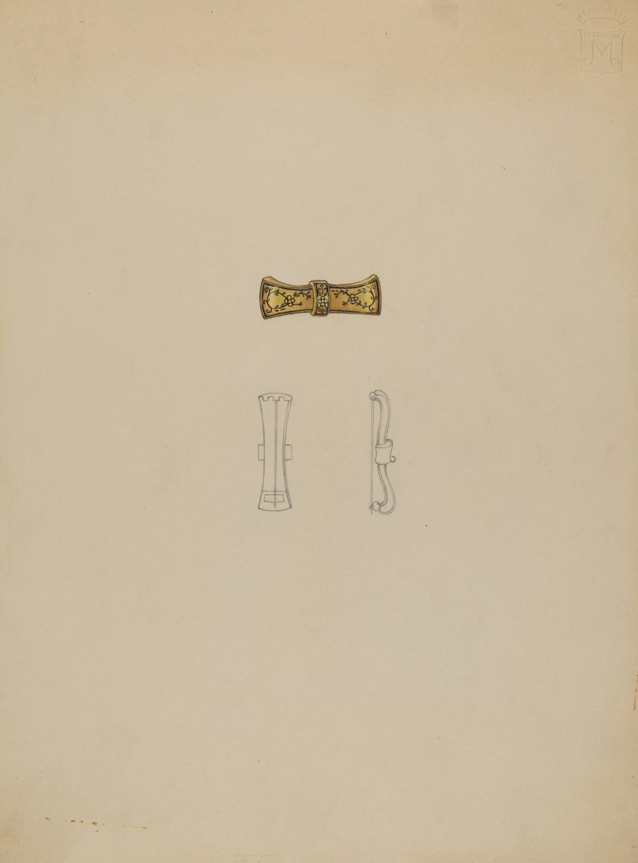 Brosch, c. 1936. av Marie Mitchell
