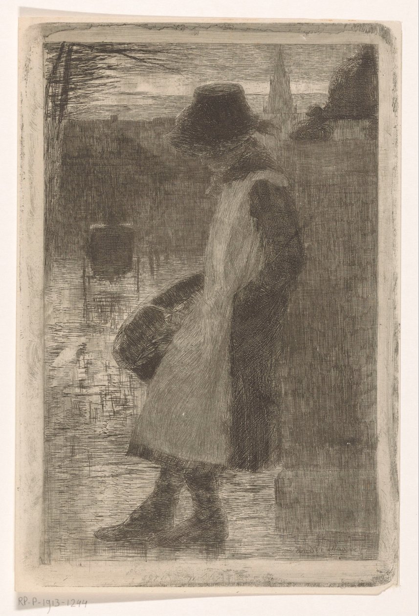 Flicka på gatan av Marinus van der Maarel
