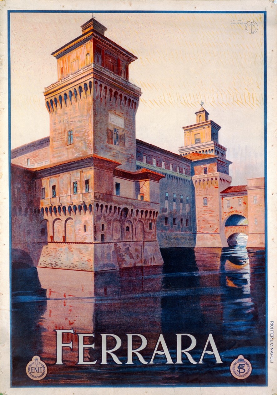 Affischreklam för Ferrara, 1928 av Mario Borgoni