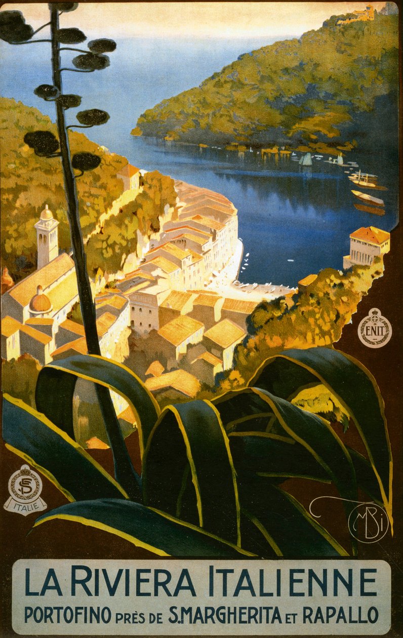 Den italienska Rivieran Magazine Annons av Mario Borgoni
