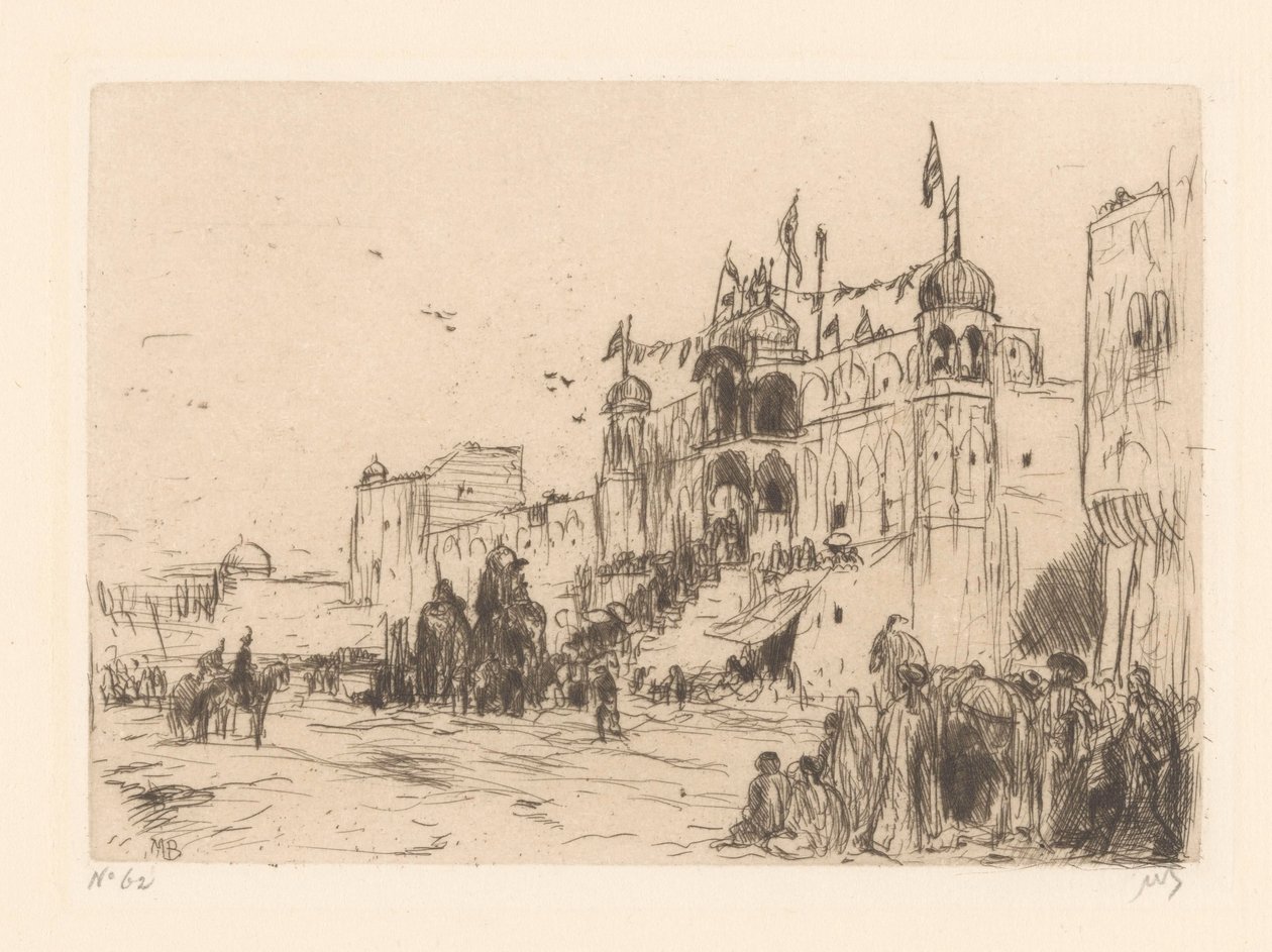 Gata i Jeypore av Marius Bauer (signed by artist)