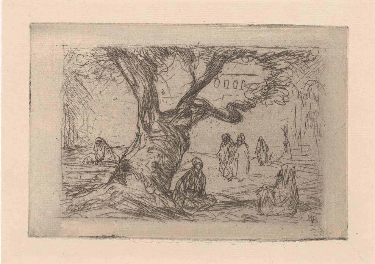 Figurer under ett träd av Marius Bauer