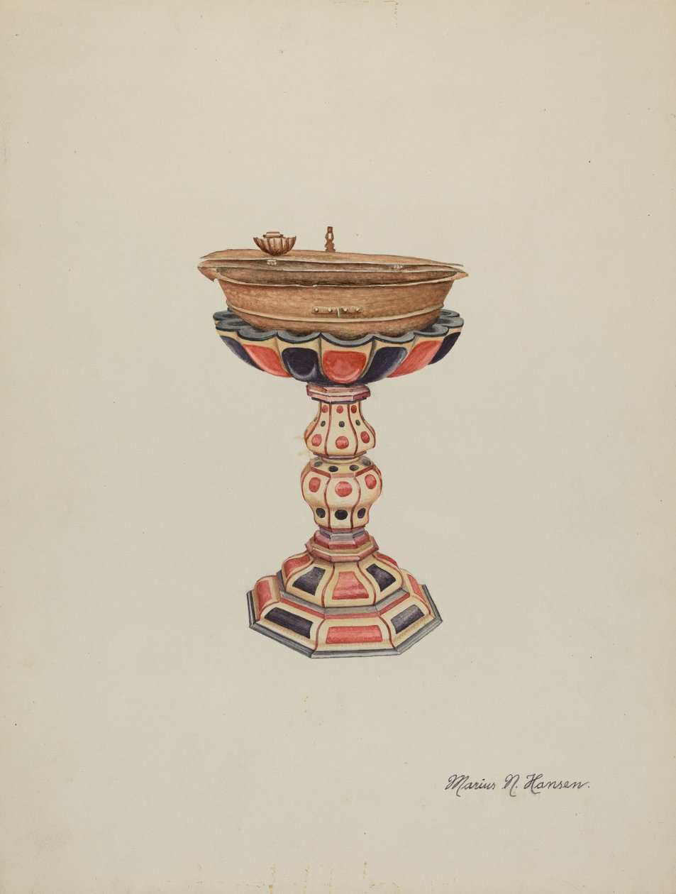dopfunt & stativ, ca. 1939. av Marius Hansen