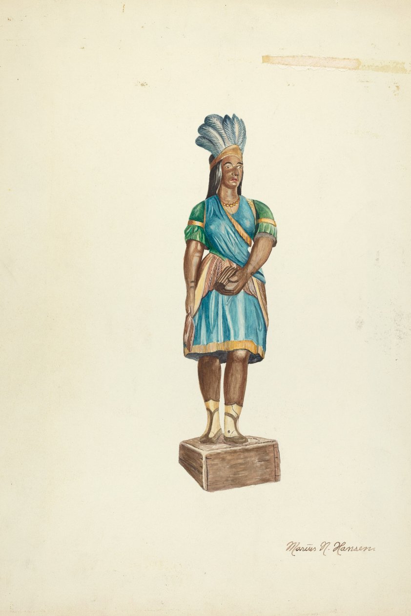 Träindiansk hona, 19351942. av Marius Hansen