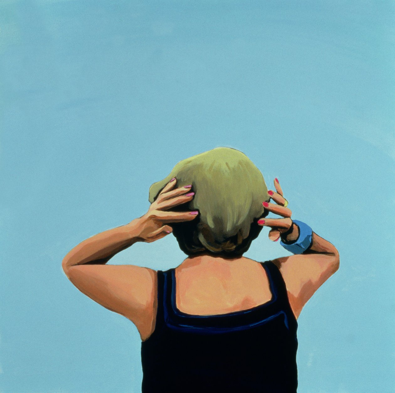 Cuban Portrait #11, 1996 (akryl på duk) av Marjorie Weiss