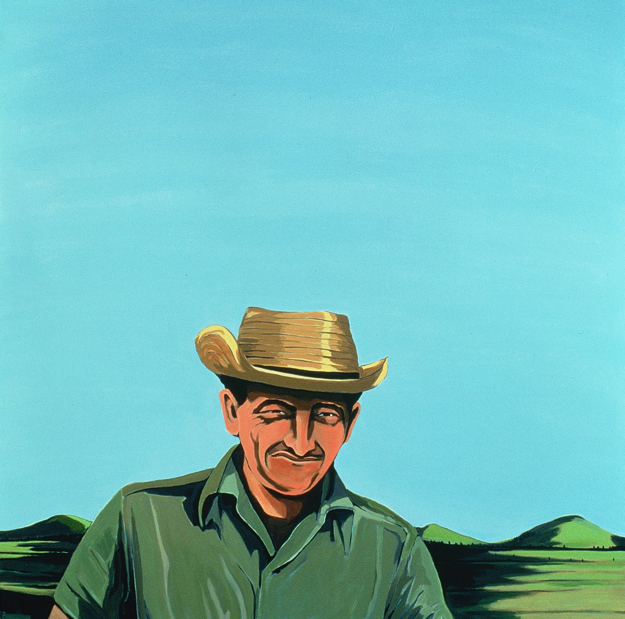 Cuban Portrait #3, 1996 (akryl på duk) av Marjorie Weiss