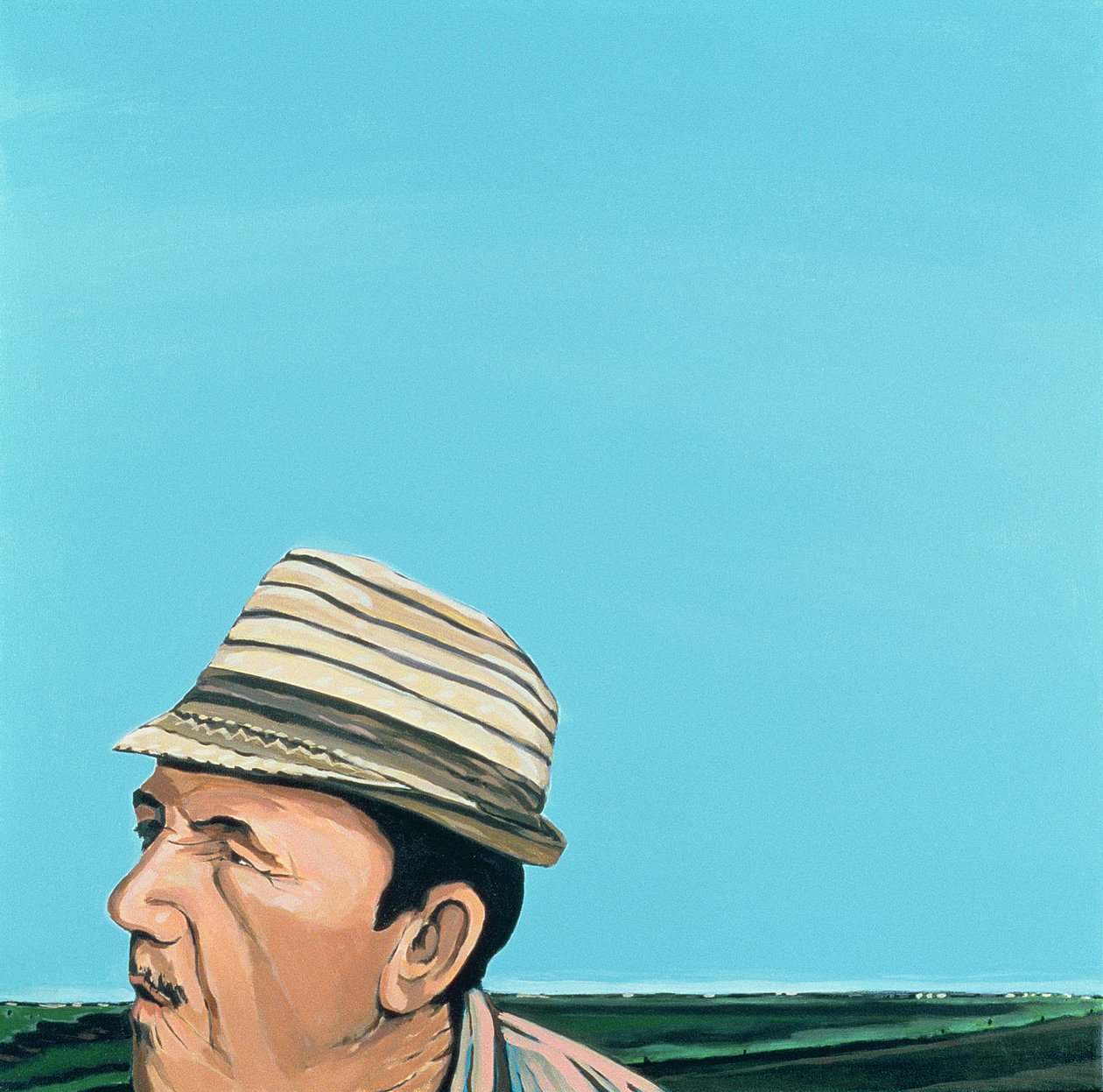 Cuban Portrait #8, 1996 (akryl på duk) av Marjorie Weiss
