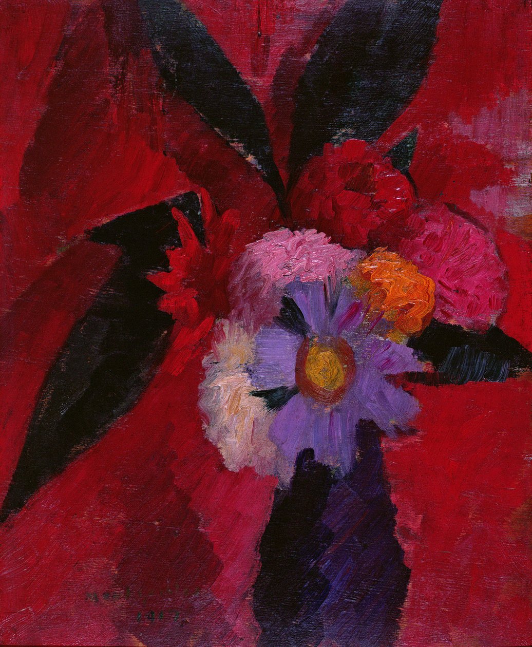 Blommor, 1917 av Mark Gertler