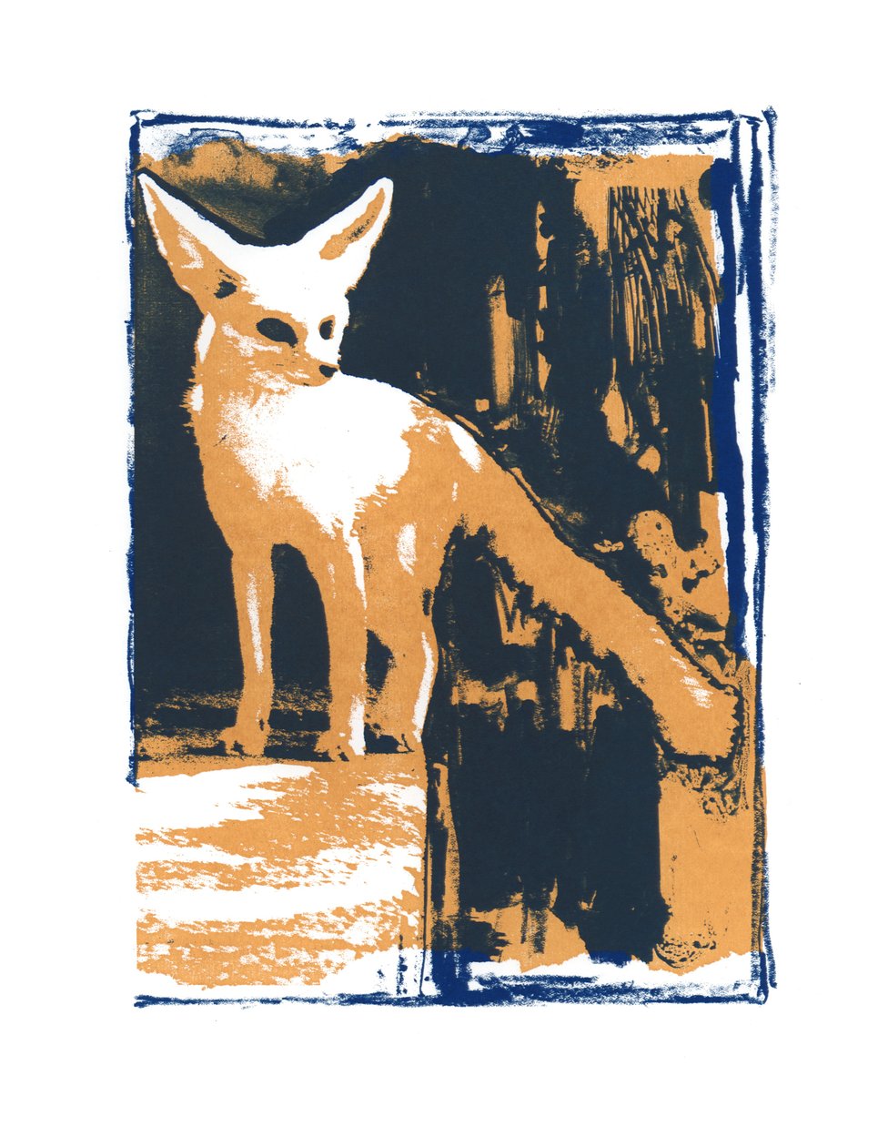 Little Desert Fox, 2015, (screentryck) av Mark Adlington