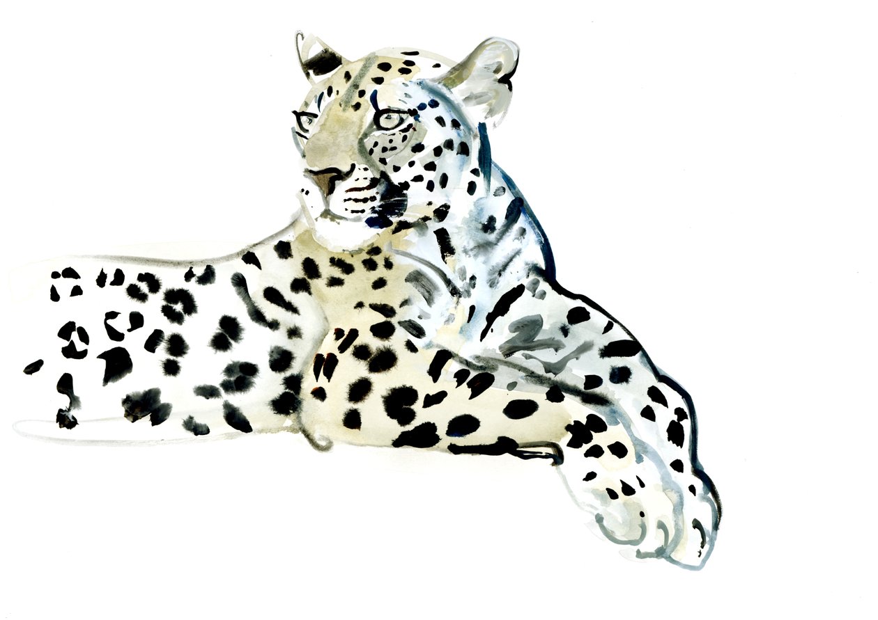 Poise, 2015, (akvarell på papper) av Mark Adlington