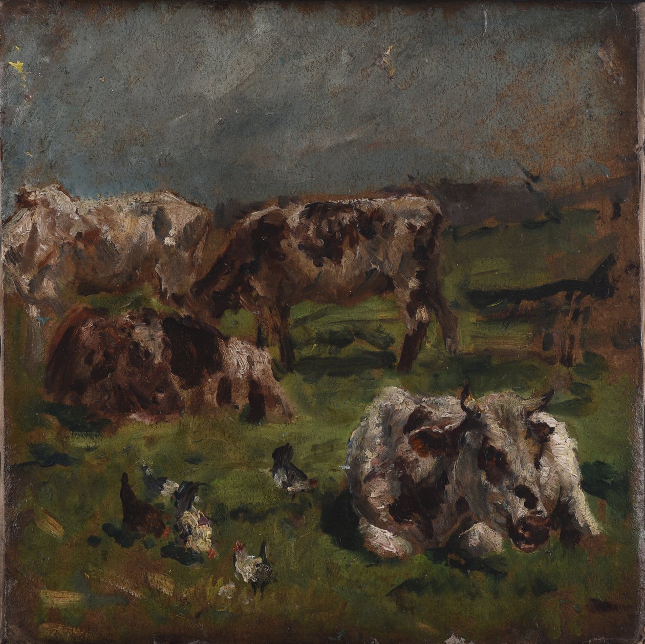 Kor och höns, c.1880 av Mark Fisher