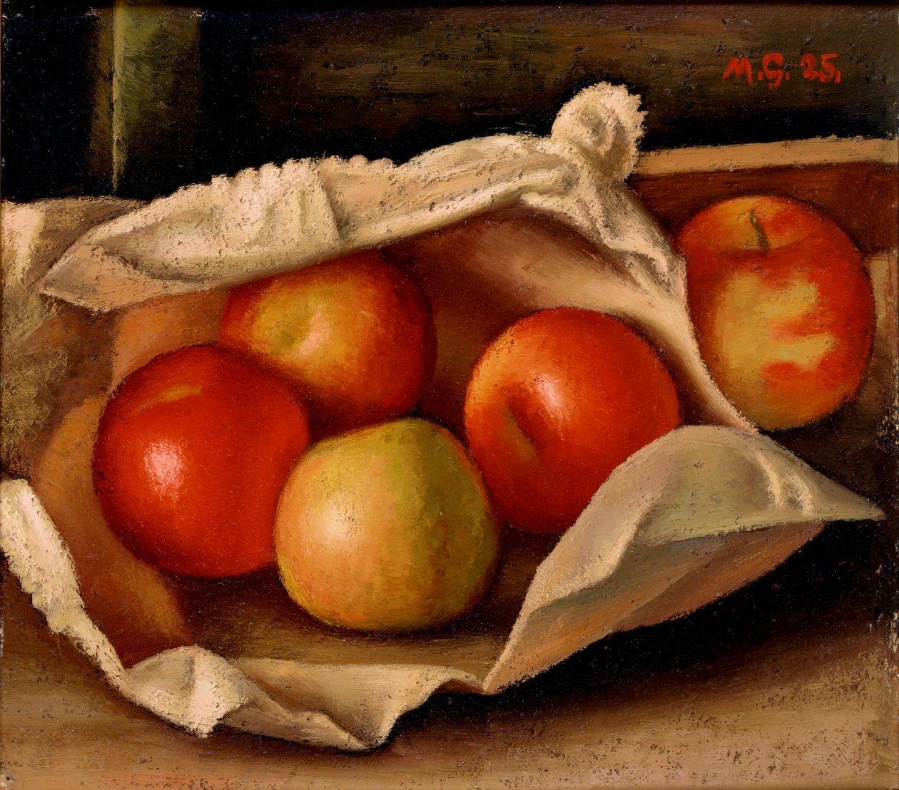 Äpplen i en påse, 1925 av Mark Gertler
