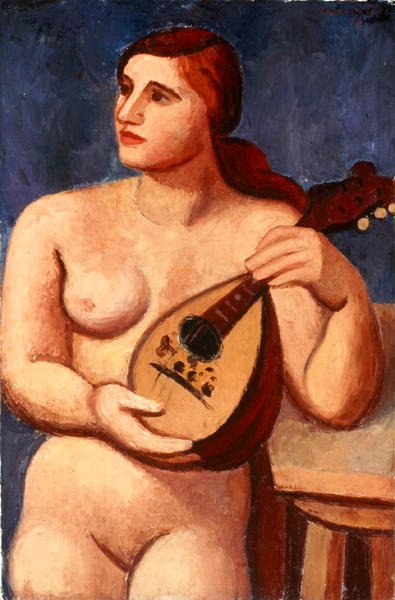 Naken med mandolin av Mark Gertler