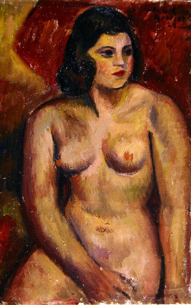 Studie av en kvinnlig naken av Mark Gertler