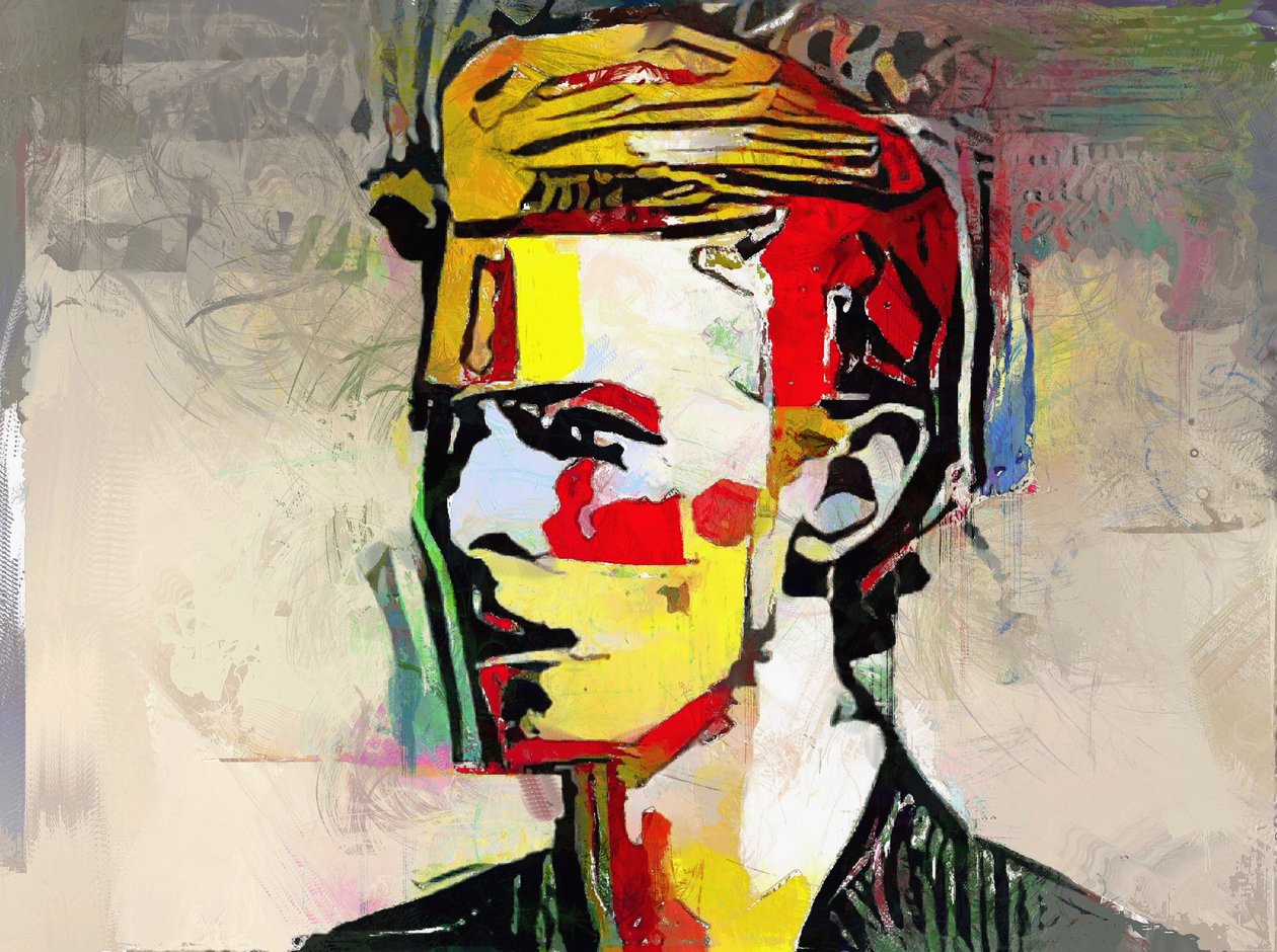 Picasso i ny tappning - David Bowie (målning) av Mark Gordon