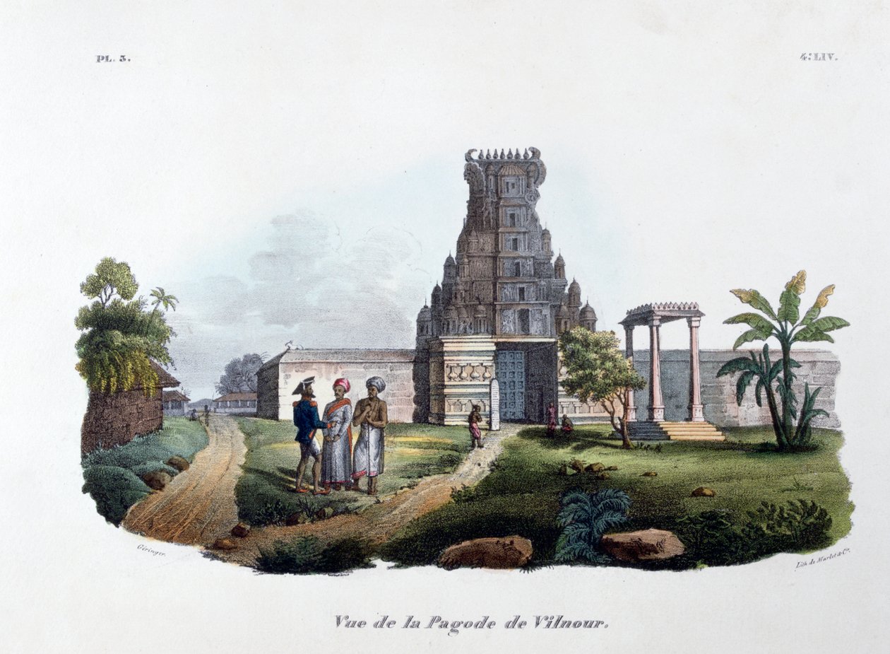 Pagoden i Vilnour, 1828 av Marlet et Cie