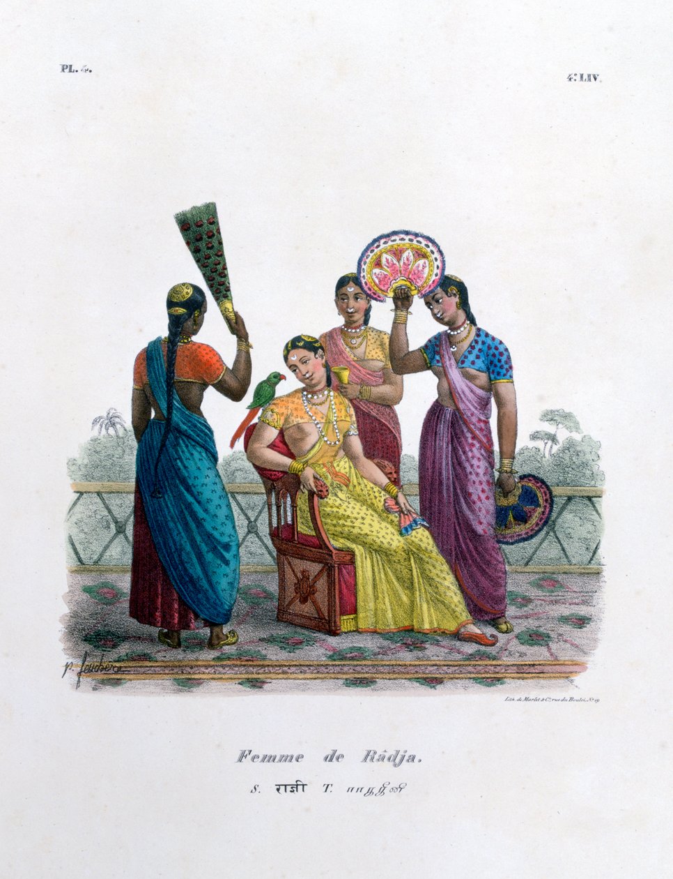 Hustru till en Rajah, 1828 av Marlet et Cie
