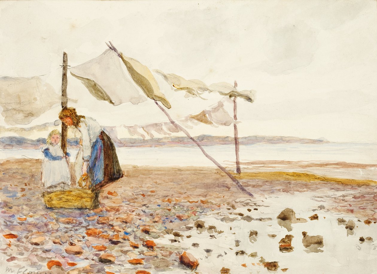 The Shore (wc på papper) av Marmaduke C. William Flower