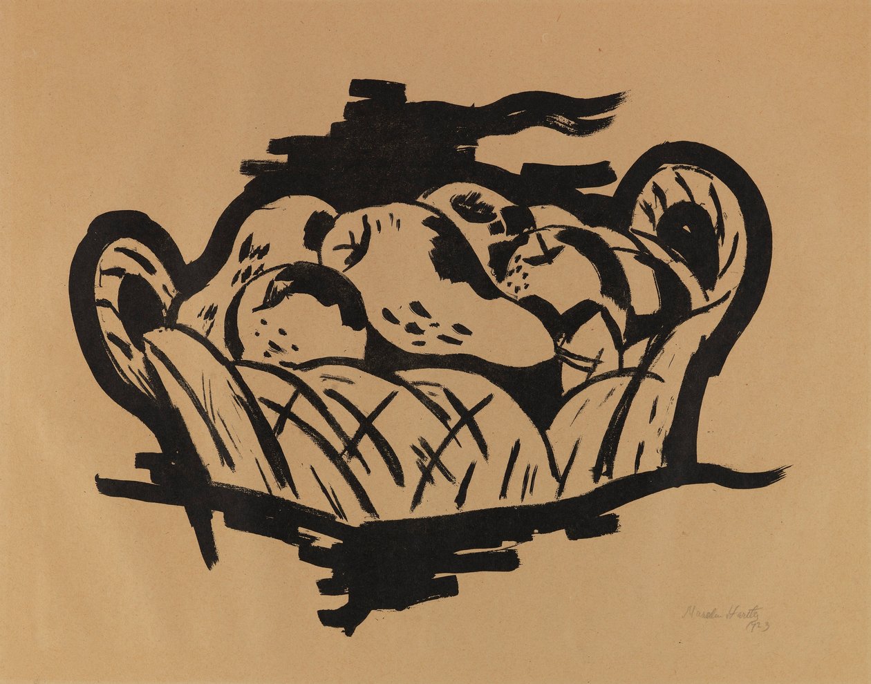 Päron i korg av Marsden Hartley