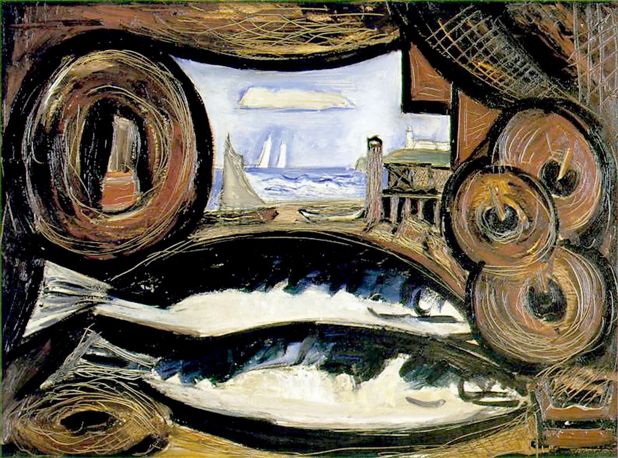 The Fish House, New England, 1934 av Marsden Hartley