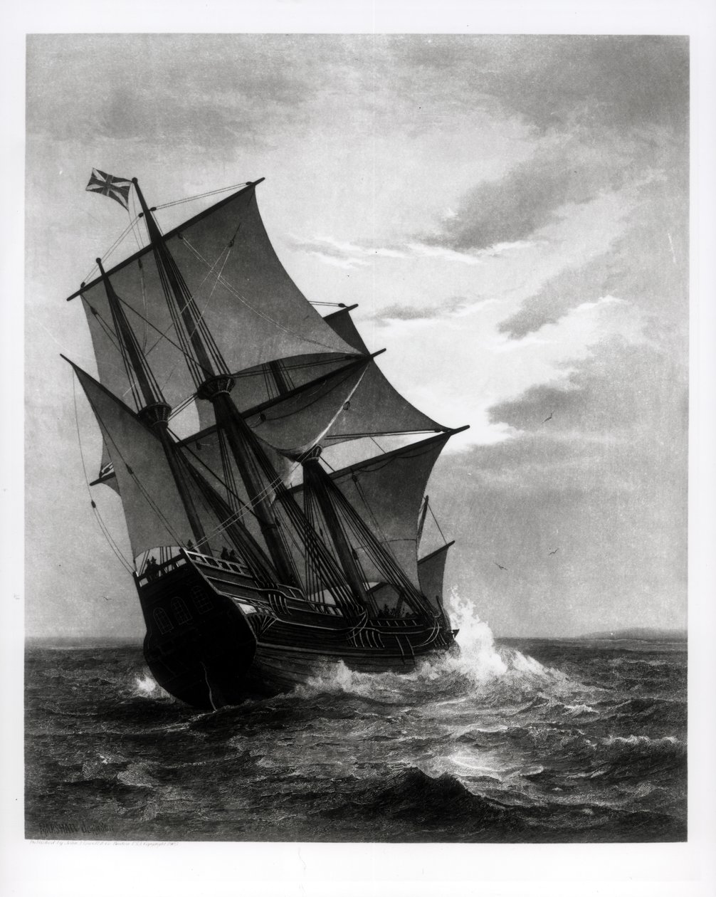 The Mayflower, graverad och pub. av John A. Lowell, Boston, 1905 av Marshall Johnson