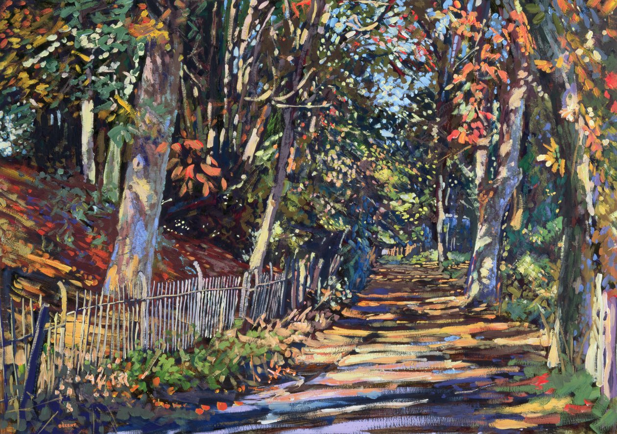 Autumn Light, 2000 (gouache ombord) av Martin Decent