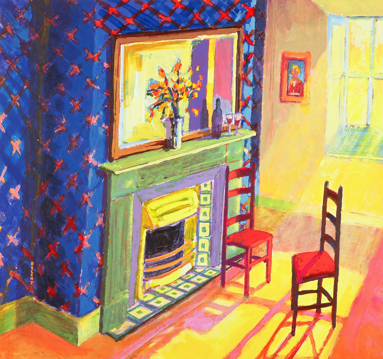 Moving In, 2000 (akryl på duk) av Martin Decent