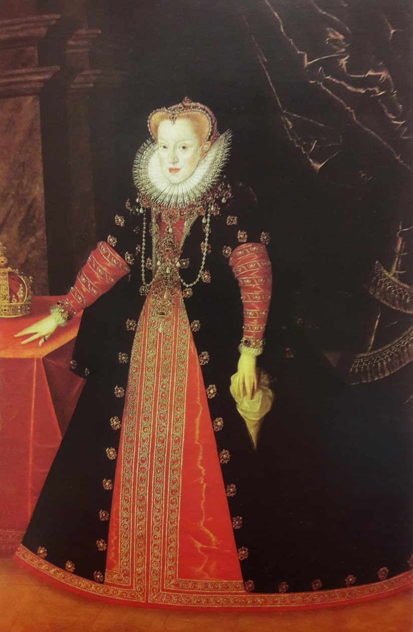 Hellängdsporträtt av Anne av Österrike (1573-1598) av Martin Kober