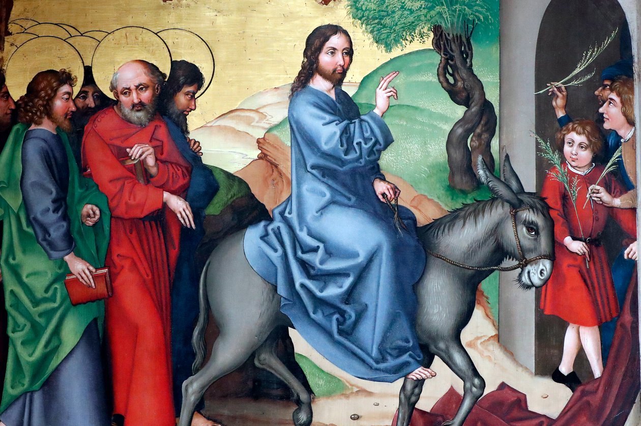 Kristi inträde i Jerusalem, palmsöndag av Martin Schongauer