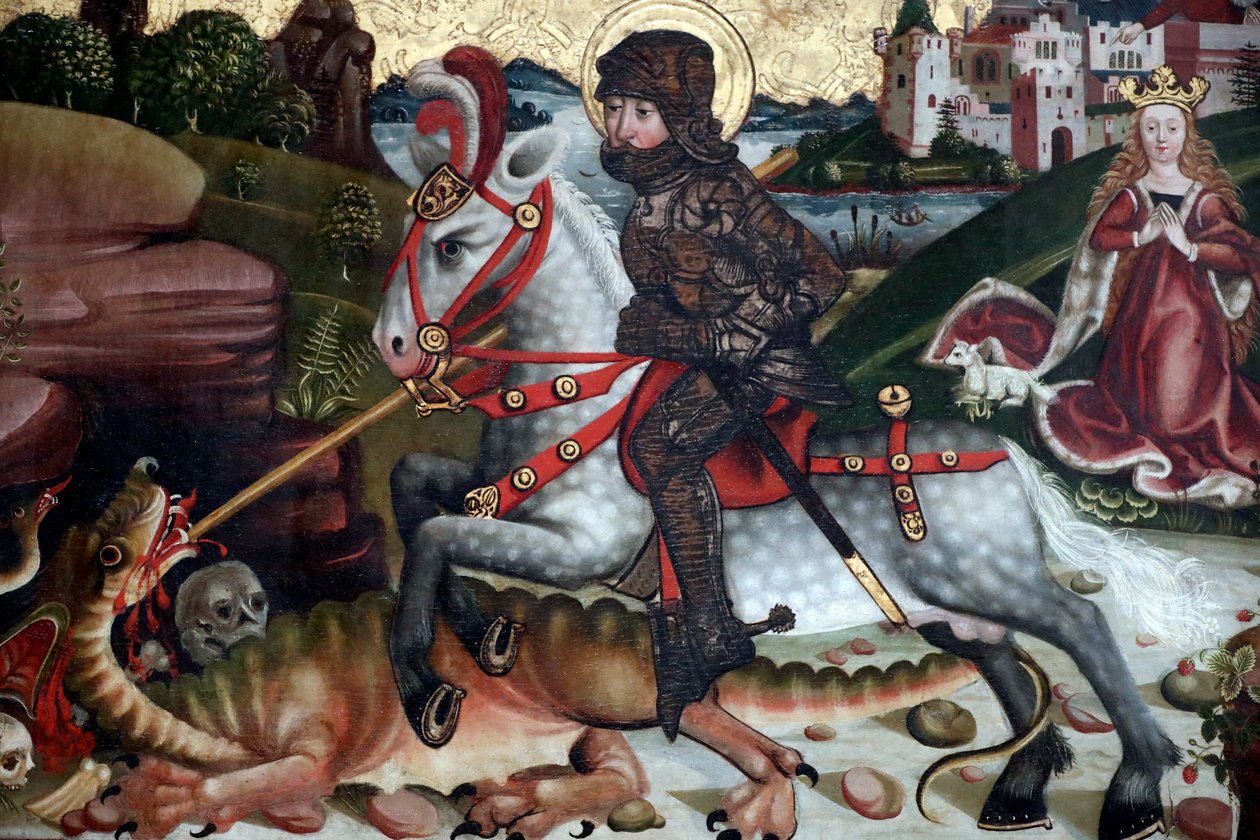 St George dödar draken av Martin Schongauer