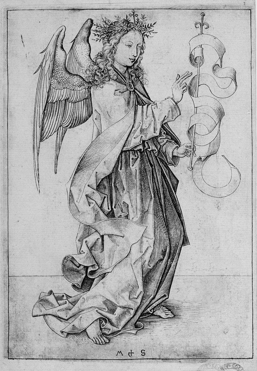 Bebådelsens ängel av Martin Schongauer