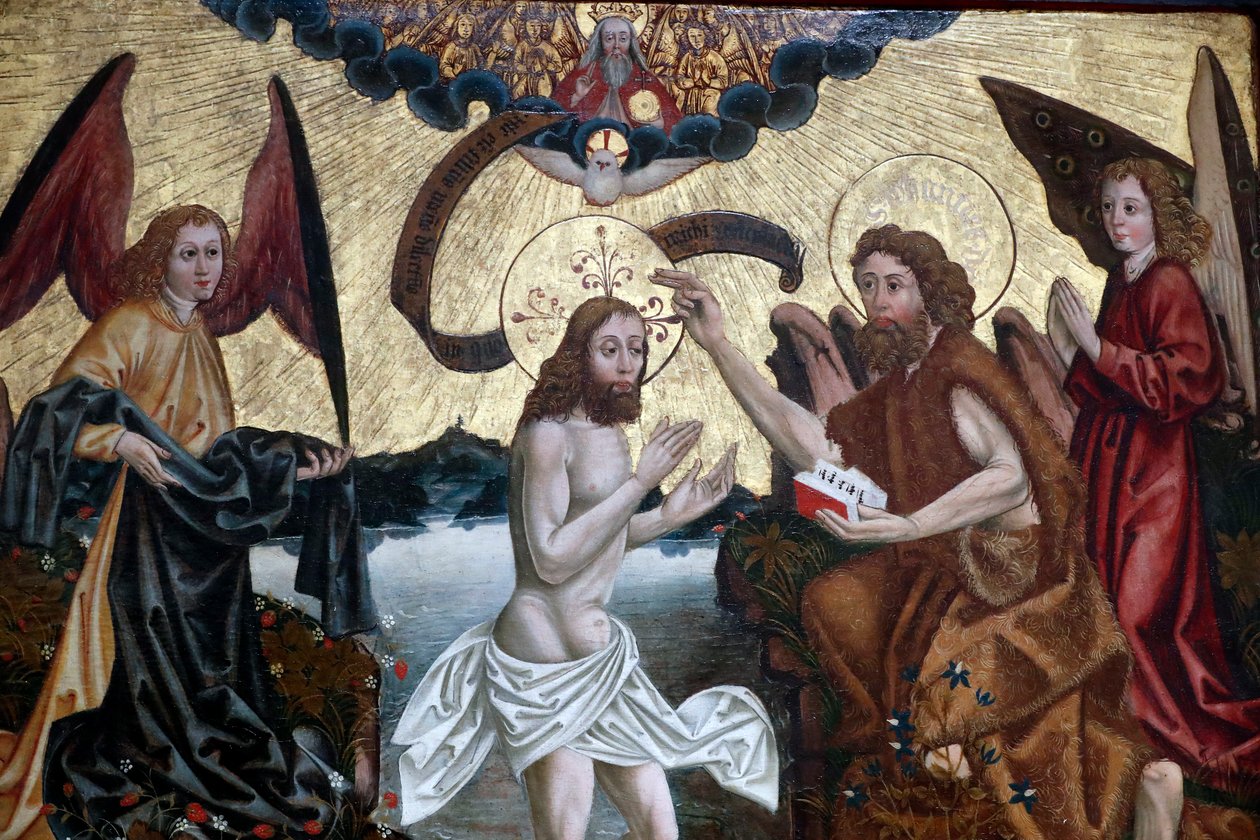 Jesu dop av Johannes Döparen av Martin Schongauer